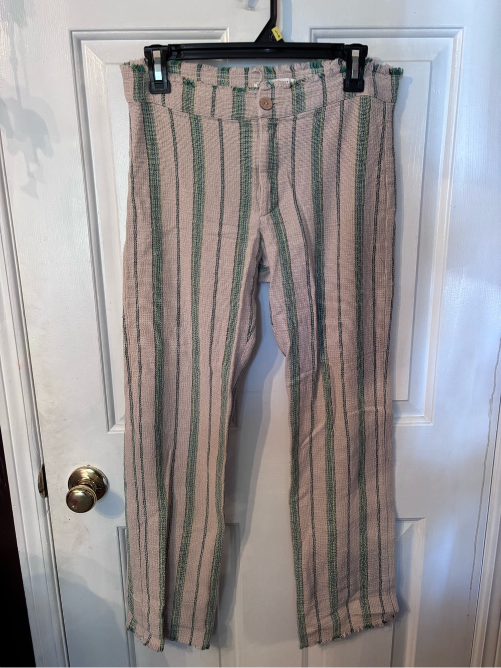 Zara Striped Straight-Leg Pants